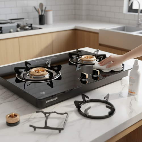 Vệ Sinh Bếp Gas Sunhouse – Giữ Hiệu Suất Cao, An Toàn Tối Đa